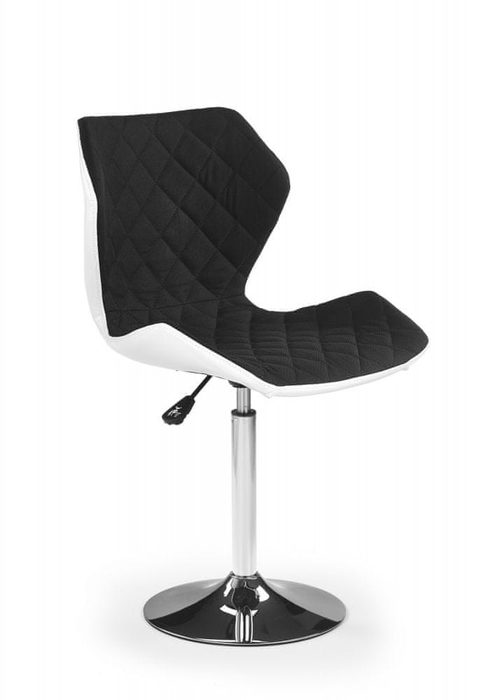 Halmar Barová stolička Rixo čierna/biela